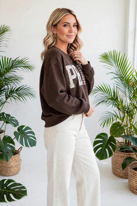 Prairie Charm Plaid Sweatshirt | S-XL