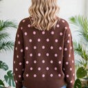  Color Pop Collared Polka Dot Sweater | S-XL