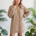  Cozy Cable Knit Sweater Dress | S-XL
