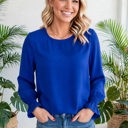  Ruffle Bubble Sleeve Top | S-2XL