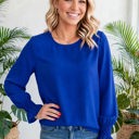  Ruffle Bubble Sleeve Top | S-2XL