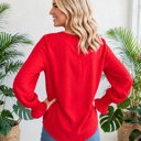  Ruffle Bubble Sleeve Top | S-2XL