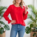  Ruffle Bubble Sleeve Top | S-2XL