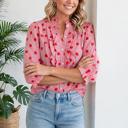  Polka & Stripe Style Shift Top | S-XL