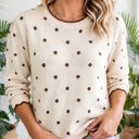  Dotty Charm Scallop Knit Sweater | S-XL