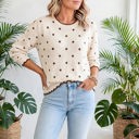  Dotty Charm Scallop Knit Sweater | S-XL