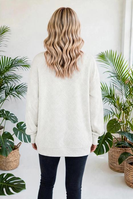 Everly Texture Drop Shoulder Pullover | S-XL
