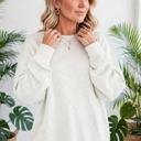  Everly Texture Drop Shoulder Pullover | S-XL