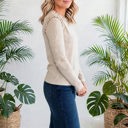  Solid Color Frill Detail Long Sleeve Top | S-XL