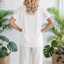  Seamed Detail Contrast Lace Raglan Sleeve Top | S-XL