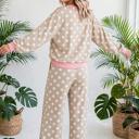  Dot & Dash Contrast Two-Piece Set | S-XL