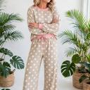  Dot & Dash Contrast Two-Piece Set | S-XL