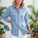  Patch & Stripe Button Down Shacket | S-XL