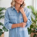  Patch & Stripe Button Down Shacket | S-XL