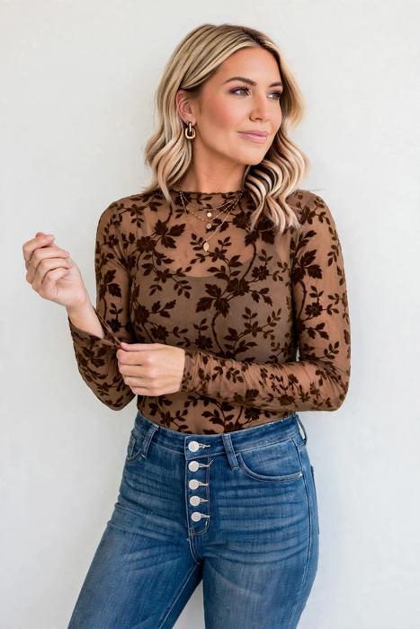 Floral Allure Mesh Sheath Top | S-XL