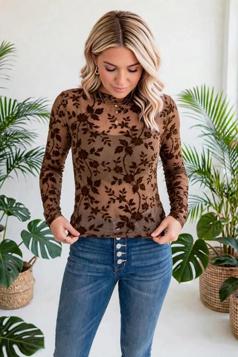 Floral Allure Mesh Sheath Top | S-XL