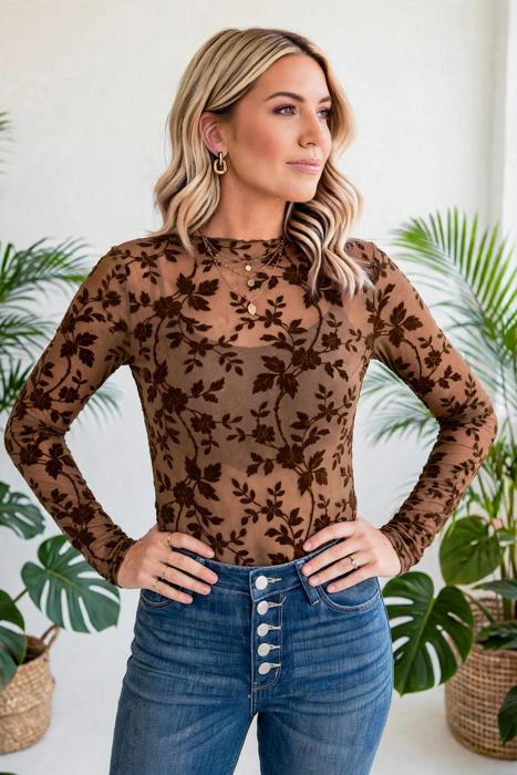 Floral Allure Mesh Sheath Top | S-XL