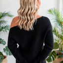  Off Shoulder Knit Sweater