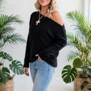  Off Shoulder Knit Sweater