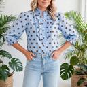  Polka & Stripe Style Shift Top | S-XL