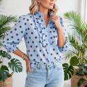  Polka & Stripe Style Shift Top | S-XL