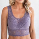 S-M Lavender Seamless Lace Bralette