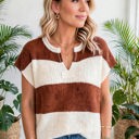  Colorwave Striped V Neck Knit Sweater | S-XL