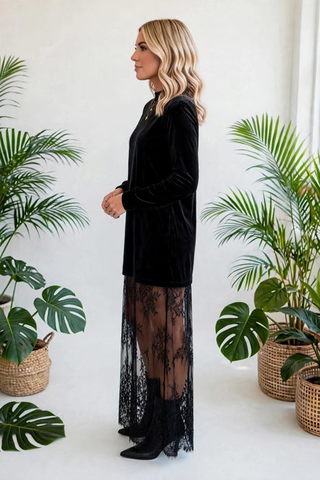 Velvet Lace Grace Maxi Dress | S-XL