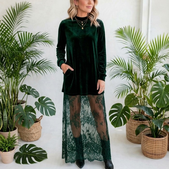 Velvet Lace Grace Maxi Dress | S-XL