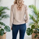  Textured Lace Sleeve Pullover | S-2XL