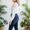  Textured Lace Sleeve Pullover | S-2XL