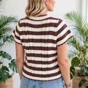  Stripe & Stitch Knit Cable Sweater | S-XL