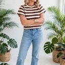 Stripe & Stitch Knit Cable Sweater | S-XL