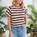  Stripe & Stitch Knit Cable Sweater | S-XL