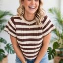  Stripe & Stitch Knit Cable Sweater | S-XL