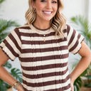  Stripe & Stitch Knit Cable Sweater | S-XL