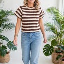  Stripe & Stitch Knit Cable Sweater | S-XL