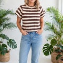  Stripe & Stitch Knit Cable Sweater | S-XL