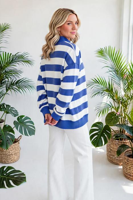 Chroma Stripe Relaxed Sweatshirt | S-XL