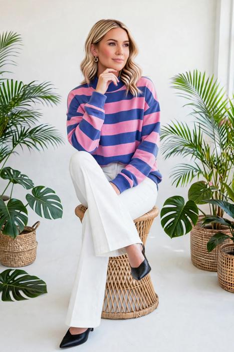Chroma Stripe Relaxed Sweatshirt | S-XL
