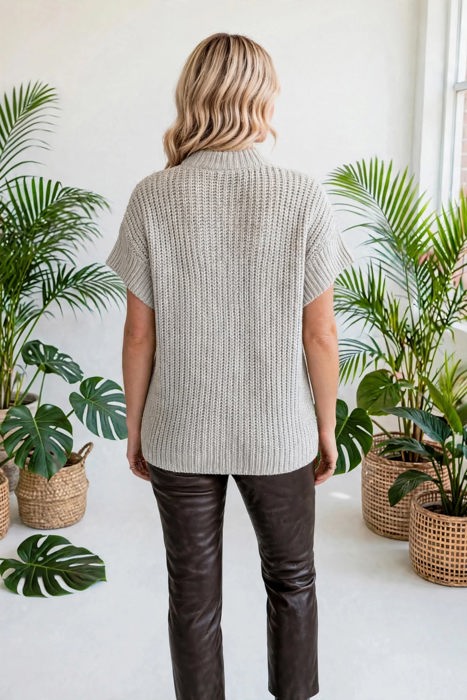 Cloud Soft Short Sleeve Knit Sweater | S - XL