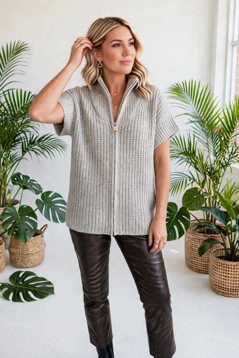 Cloud Soft Short Sleeve Knit Sweater | S - XL