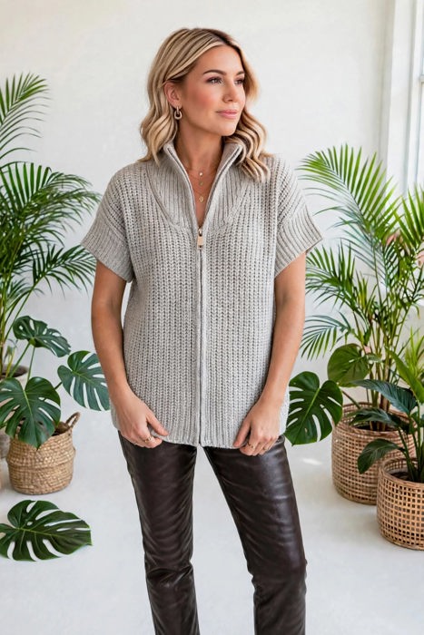 Cloud Soft Short Sleeve Knit Sweater | S - XL