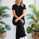  Short Sleeve Wide Leg Ribbed Jumpsuit | S-XXL