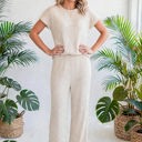  Short Sleeve Wide Leg Ribbed Jumpsuit | S-XXL