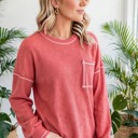  Contrast Stitching Trim Pullover | Free Shipping