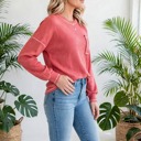  Contrast Stitching Trim Pullover | Free Shipping
