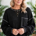  Contrast Stitching Trim Pullover | Free Shipping