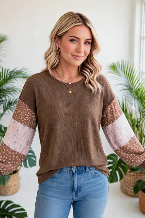 Rosalie Textured Floral Pullover Tunic | S-XL