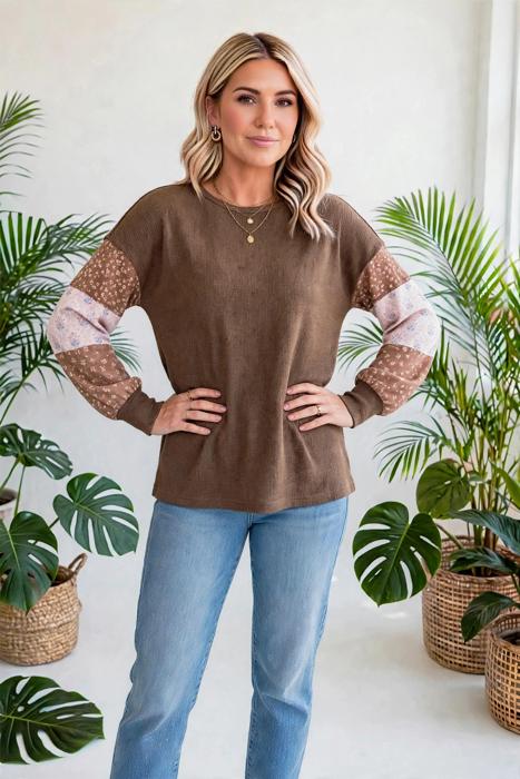 Rosalie Textured Floral Pullover Tunic | S-XL